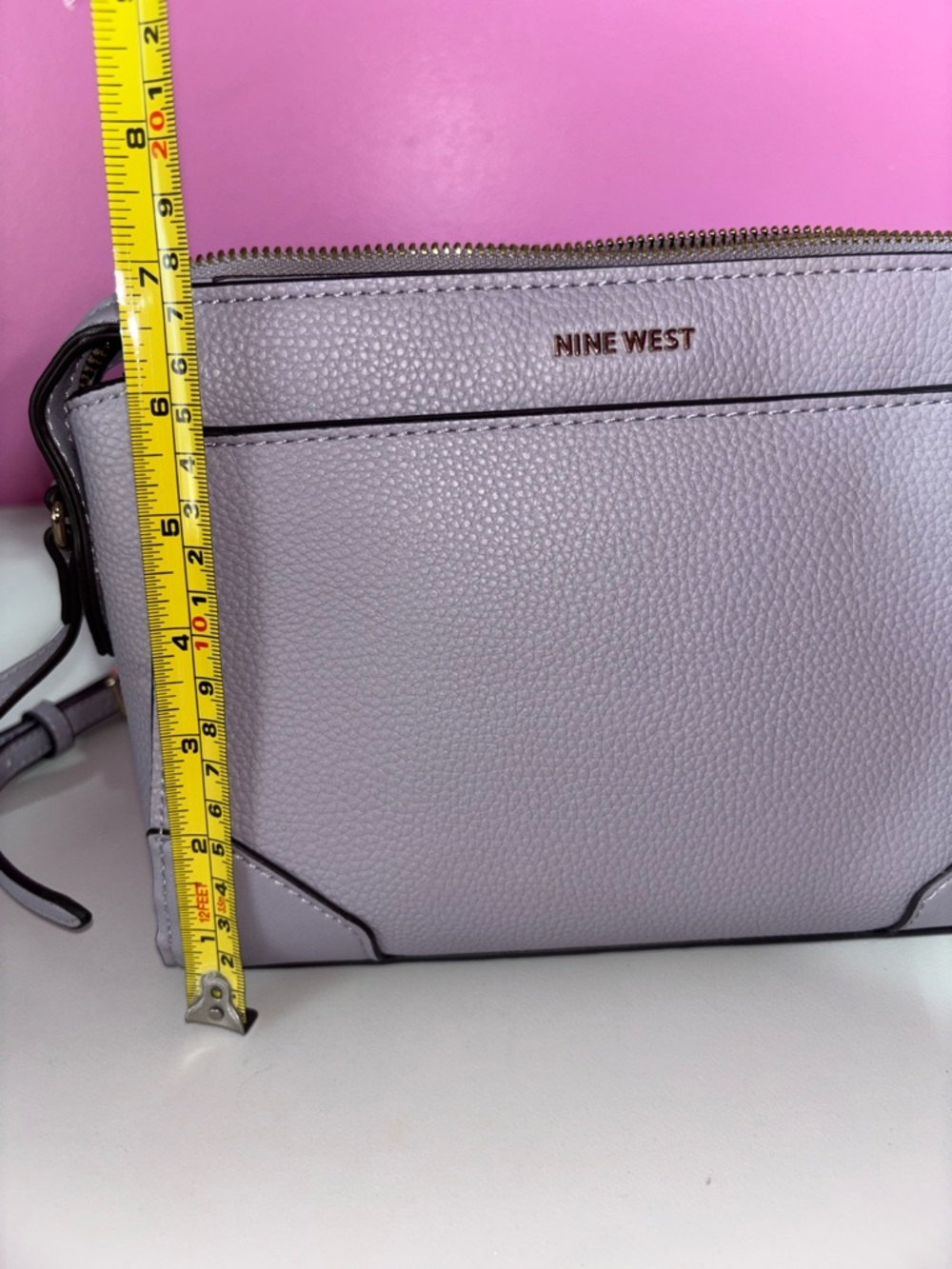 Nine West Soft Lavender Pebbled Crossbody - Picture 2 of 11